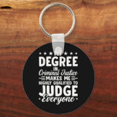 Gerechtigheid Afstuderen Mijn diploma Strafrecht Sleutelhanger (Voorkant)