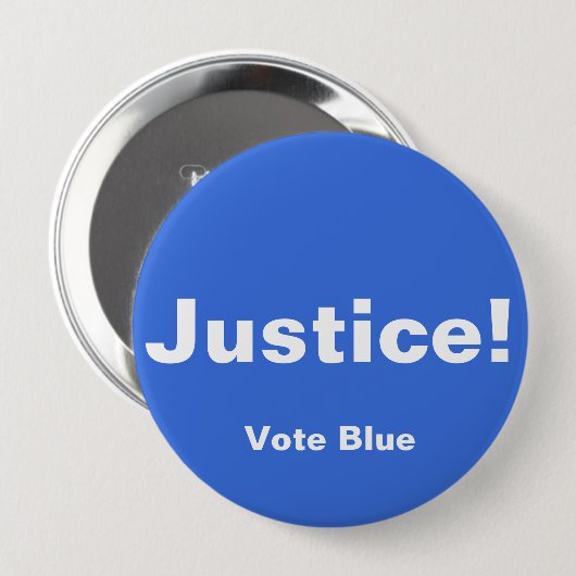 Gerechtigheid! Button, STEMMING BLUE Button (Voorkant /achterkant)