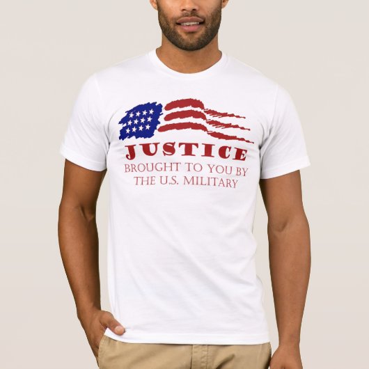 Gerechtigheid gebracht door het Amerikaanse leger T-shirt (Voorkant)