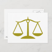Gerechtigheid - Goud Briefkaart (Voorkant / Achterkant)