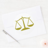 Gerechtigheid - Goud Ronde Sticker (Envelop)