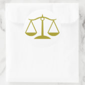 Gerechtigheid - Goud Ronde Sticker (Tas)