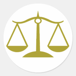 Gerechtigheid - Goud Ronde Sticker
