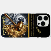 Gerechtigheid: Gouden Gavel op gepolijste basis Case-Mate iPhone Case (Achterkant (horizontaal))