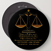 Gerechtigheid in actie (gepersonaliseerd relatiege ronde button 6,0 cm (Voorkant /achterkant)