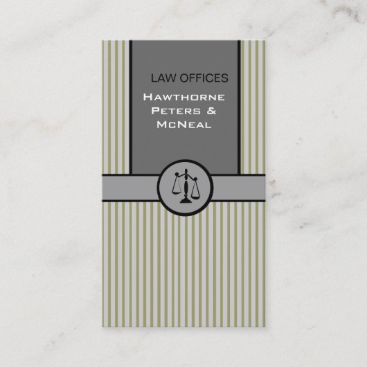 Gerechtigheid in Stripes. Openbaar ministerie Visitekaartje (Voorkant)