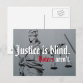 Gerechtigheid is blinde Briefkaart (Voorkant / Achterkant)