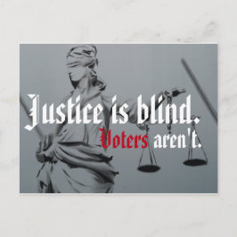 Gerechtigheid is blinde Briefkaart