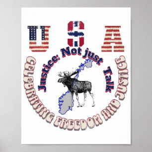 Gerechtigheid is niet alleen praten poster