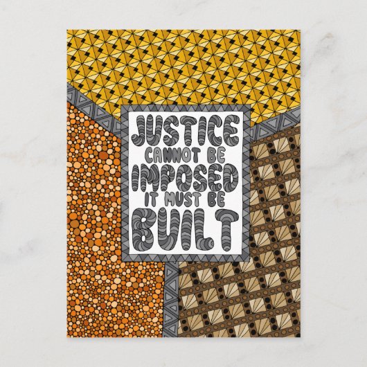Gerechtigheid kan niet worden opgelegd - Briefkaar Briefkaart (Voorkant)