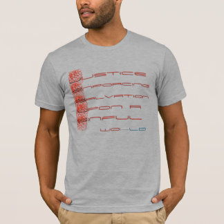 Gerechtigheid om redding te bewerkstelligen in een t-shirt