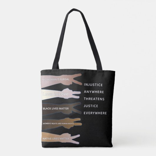 Gerechtigheid overal waar gerechtigheid wordt bedr tote bag (Achterkant)