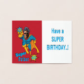 Gerechtigheid Superheld Foto Template Pap Birthday Folie Kaarten (Binnen)