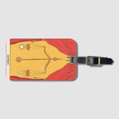 Gerechtigheid tarotkaart modern majoor Arcana desi Bagagelabel (Voorkant (horizontaal))