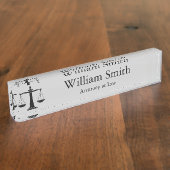 Gerechtigheid van de advocaat van Scales Naambordje (Zijkant)