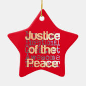 Gerechtigheid van de Vredestentoonstelling Keramisch Ornament (Voorkant)