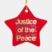 Gerechtigheid van de Vredestentoonstelling Keramisch Ornament (Achterkant)