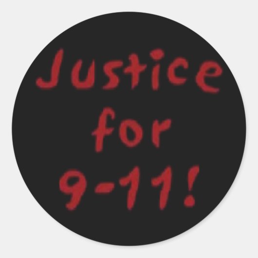 Gerechtigheid voor 9-11 Sticker (Voorkant)