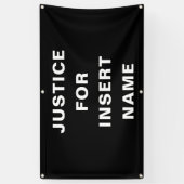 Gerechtigheid voor aangepaste tekstprotesten spandoek (Verticaal)