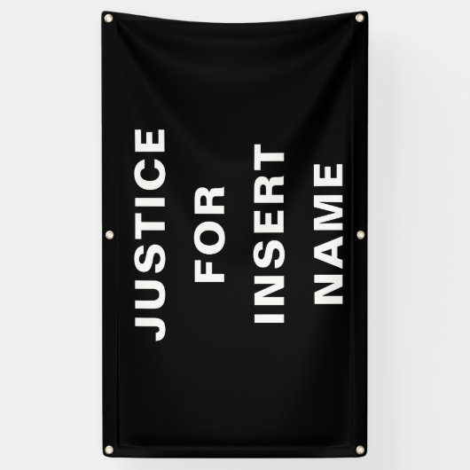 Gerechtigheid voor aangepaste tekstprotesten spandoek (Verticaal)