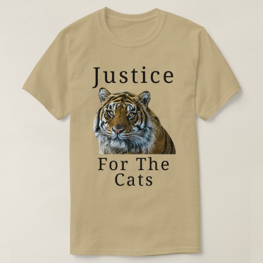 Gerechtigheid voor de kattentijgerpremie t-shirt (Design voorkant)