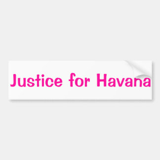 Gerechtigheid voor Havana Bumpersticker