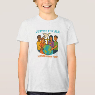 Gerechtigheid voor iedereen: Stichting voor Vrede Tri-Blend Shirt