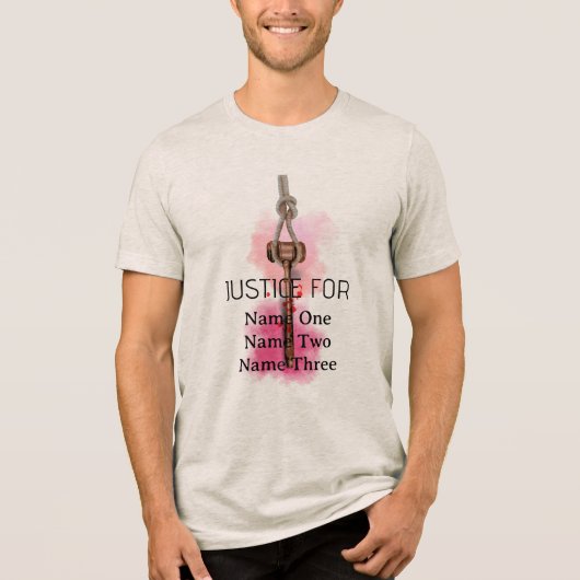 Gerechtigheid voor iedereen Tri-Blend shirt (Voorkant)