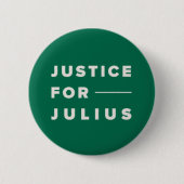 Gerechtigheid voor Julius Buttonnen Ronde Button 5,7 Cm (Voorkant)