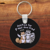 Gerechtigheid voor P-Nut en Fred A Humorous Stand Sleutelhanger (Voorkant)