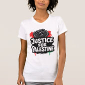 Gerechtigheid voor Palestina Graphic T-shirt (Voorkant)