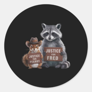 Gerechtigheid voor pinda's De eekhoorn Gerechtighe Ronde Sticker