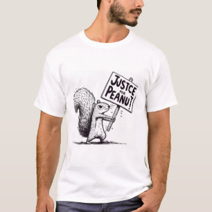 Gerechtigheid voor pinda's: grappig eekhoornprotes t-shirt