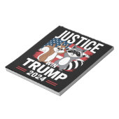 Gerechtigheid voor pinda's wint Trump 2024 Notitieblok (Linkerzijde)