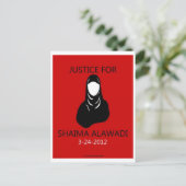 Gerechtigheid voor Shaima Alawadi Briefkaart (Staand voorkant)