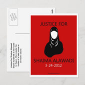 Gerechtigheid voor Shaima Alawadi Briefkaart (Voorkant / Achterkant)