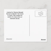 Gerechtigheid voor Shaima Alawadi Briefkaart (Achterkant)