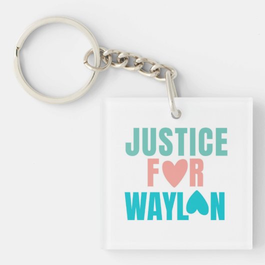 Gerechtigheid voor Waylon Sleutelhanger (voorkant)