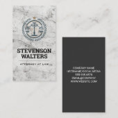 Gerechtigheidsschalen | Achtergrond marmer Afsprakenkaartje (Voorkant / Achterkant)