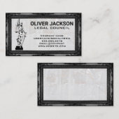 Gerechtigheidsschalen | ANTIEK LIJST | Marmer Ston Visitekaartje (Voorkant / Achterkant)
