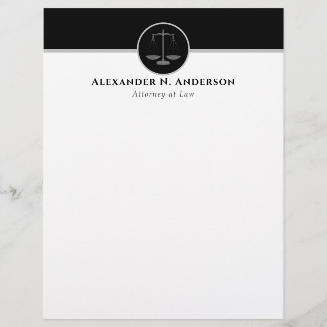 Gerechtigheidsschalen Briefhoofd (Voorkant)