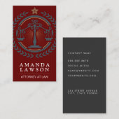 Gerechtigheidsschalen | Logo van de wet op de open Visitekaartje (Voorkant / Achterkant)