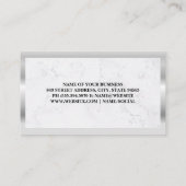 Gerechtigheidsschalen | Marmer | Metaalgrens Visitekaartje (Achterkant)