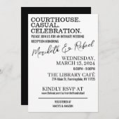 Gerechtsgebouw. Casual. Cocktails. bruiloft uitnod (Voorkant / Achterkant)