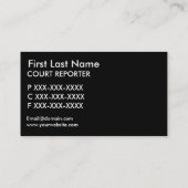 Gerechtsgebouw Hof verslaggever visitekaartjes (Achterkant)