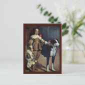 gerechtshof met een hond van Diego Velázquez Briefkaart (Staand voorkant)