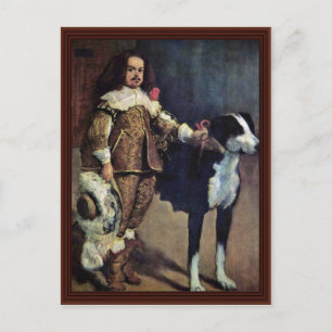 gerechtshof met een hond van Diego Velázquez Briefkaart