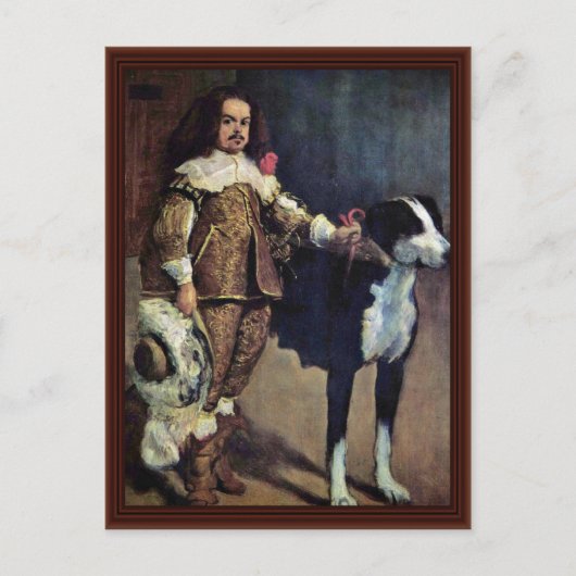 gerechtshof met een hond van Diego Velázquez Briefkaart (Voorkant)