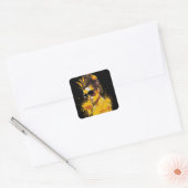 Gerechtvaardigde ananas dame vierkante sticker (Envelop)