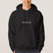 Gerechtvaardigde zwarte hoodie (Voorkant)